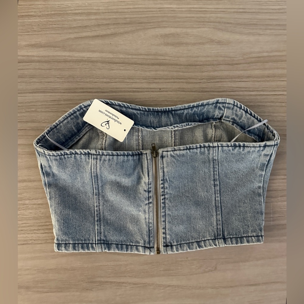 Windsor Denim Crop Top NWTS - Picture 7 of 11